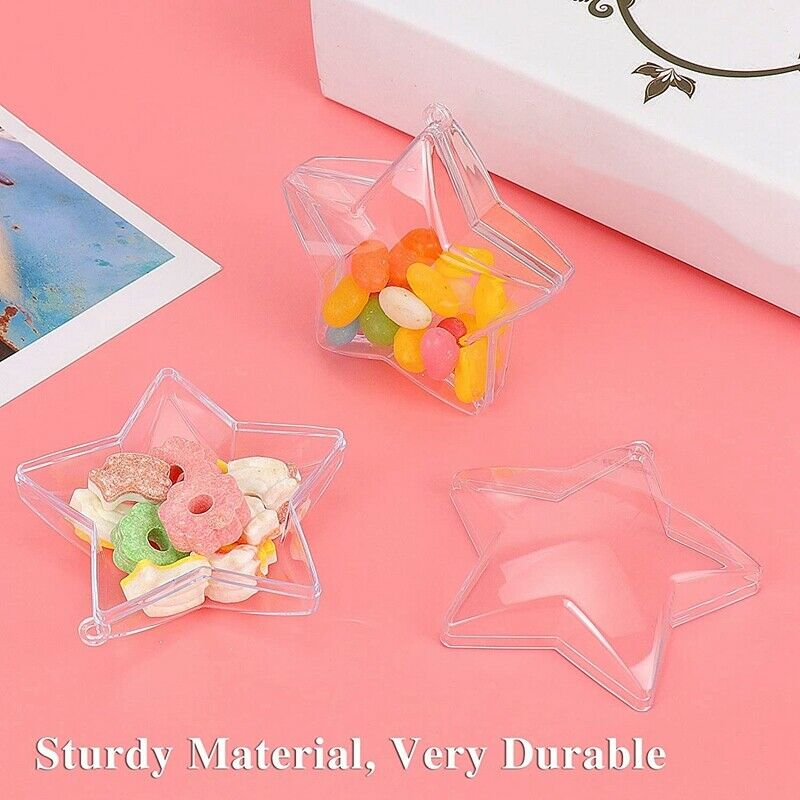 10 Sets 80mm DIY Fillable Balls Clear Plastic Ornaments Balls Christmas TreeN6S7