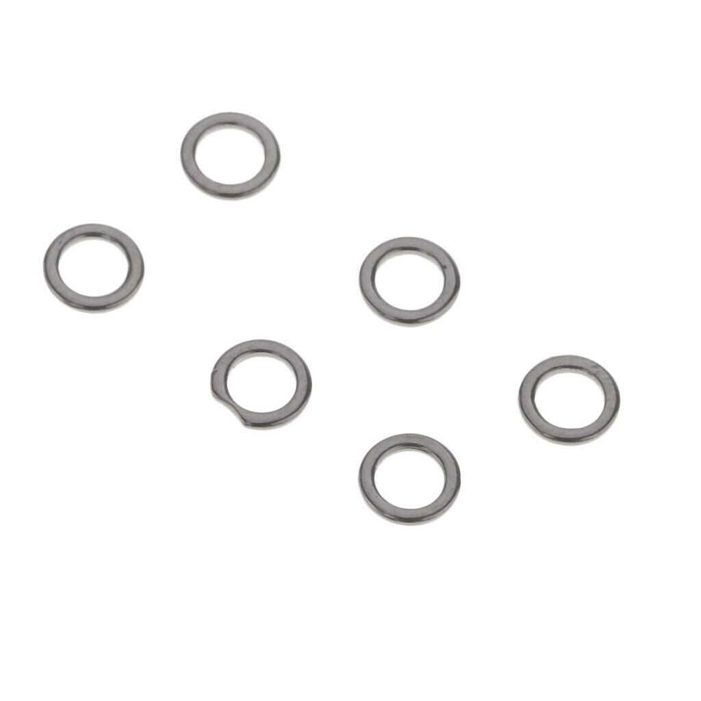 100pcs Stainless Steel Fishing Rig Rings Terminal Tackle Round Rings 3.7mm