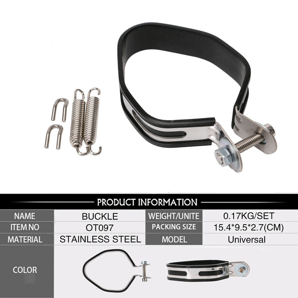 Motorcycle Exhaust Muffler Head Clamp Narrow Band Exhaust Joint, 1 Set