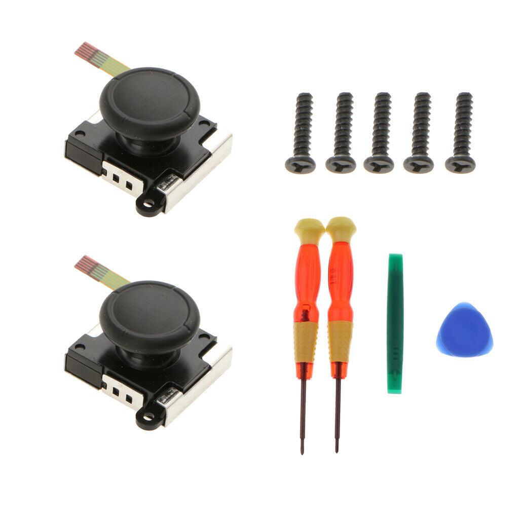 4PC Replacement Analog Joystick Sensor & Screws & Screwdriver Set for NS