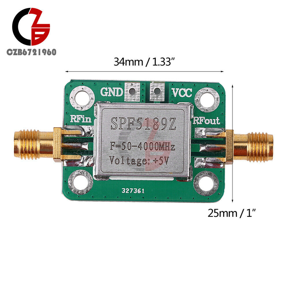 For FM HF VHF UHF Ham Radio LNA 50-4000MHz SPF5189 RF Amplifier Signal Receiver