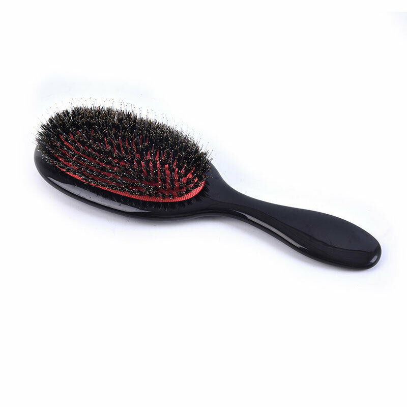 Natural Boar Bristle Oval Anti-static Paddle Comb Scalp Massage Comb Hair BY TL