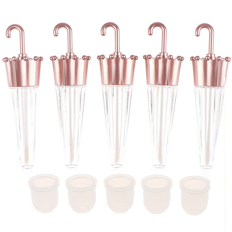 5Pcs 5.5ML Umbrella Lip Gloss Tube DIY Containers Bottle Empty Cosmetic Tuy3 FG