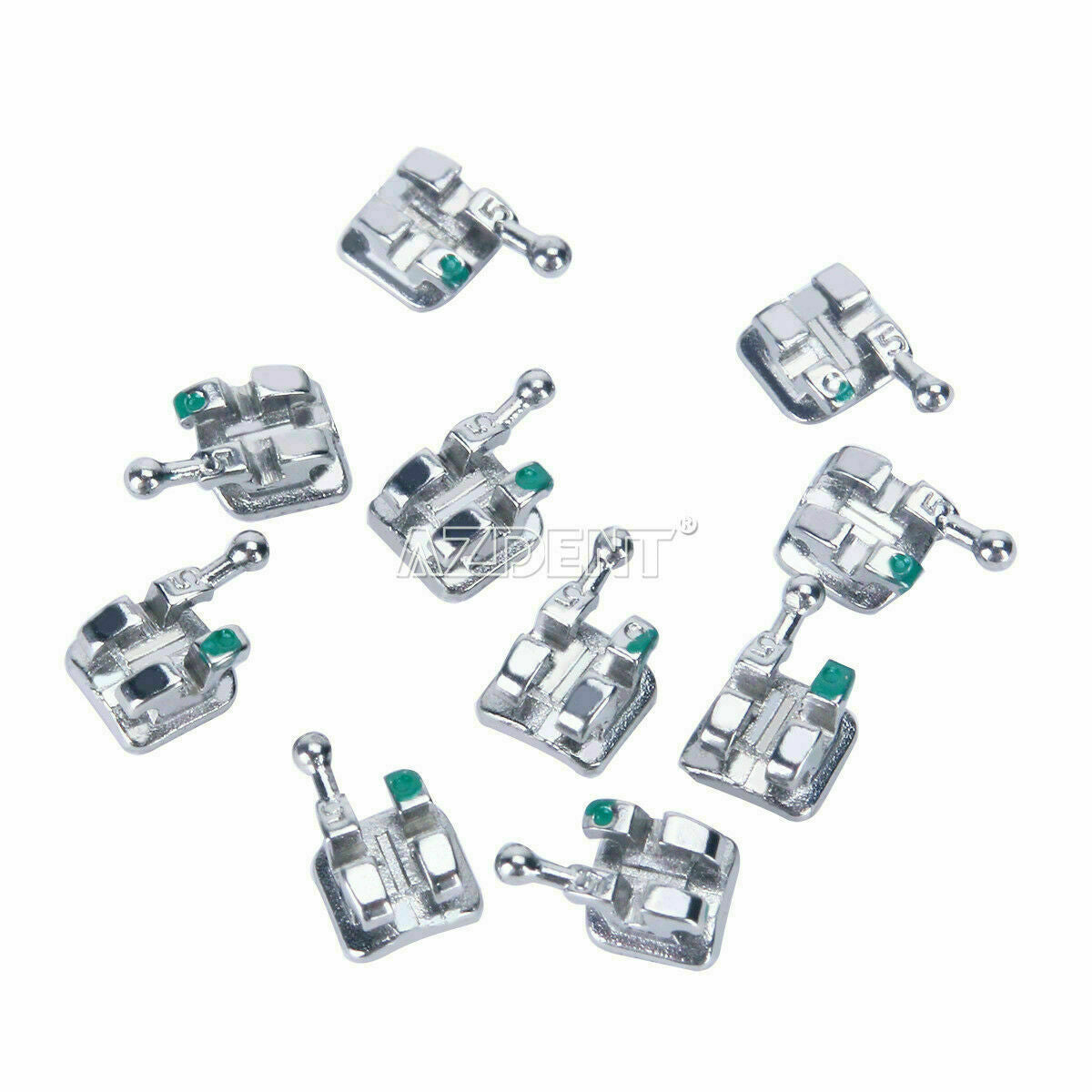 3 Kits Dental Metal Bracket Brace Ortho Mini MBT 022 345 Hooks Monoblock AZDENT
