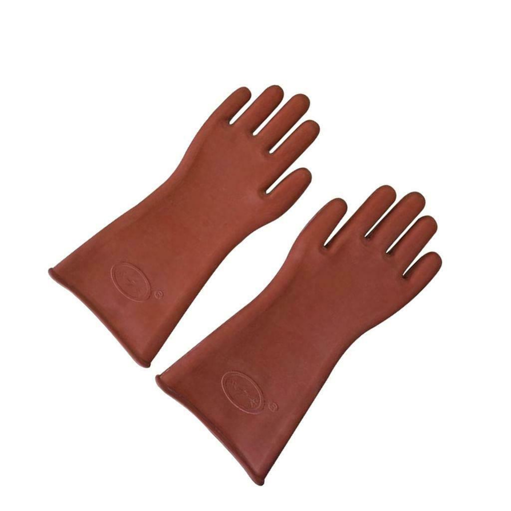 1 Pair High-voltage Insulated Gloves 12KV Electrician Safety Work Accessory