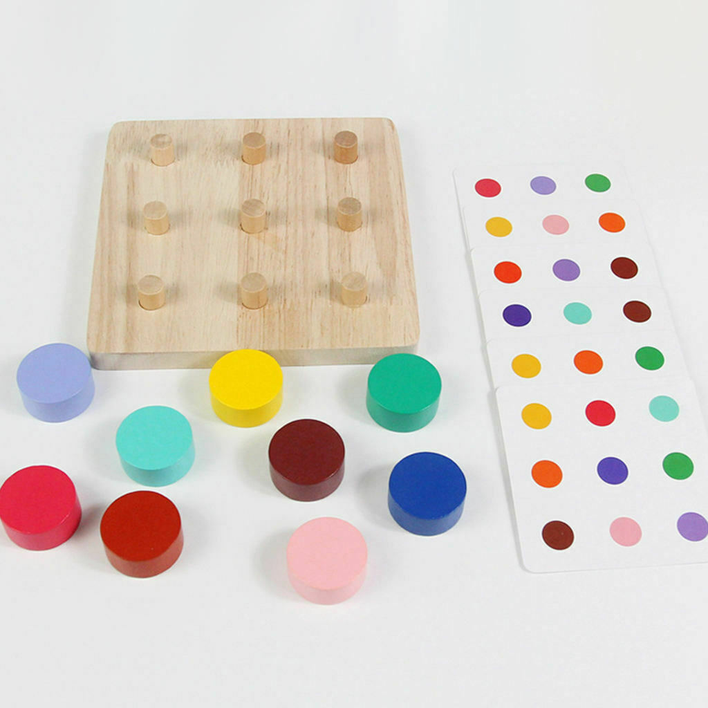 Wooden Number Color Matching Fine Motor Training Educational Toys for Kids