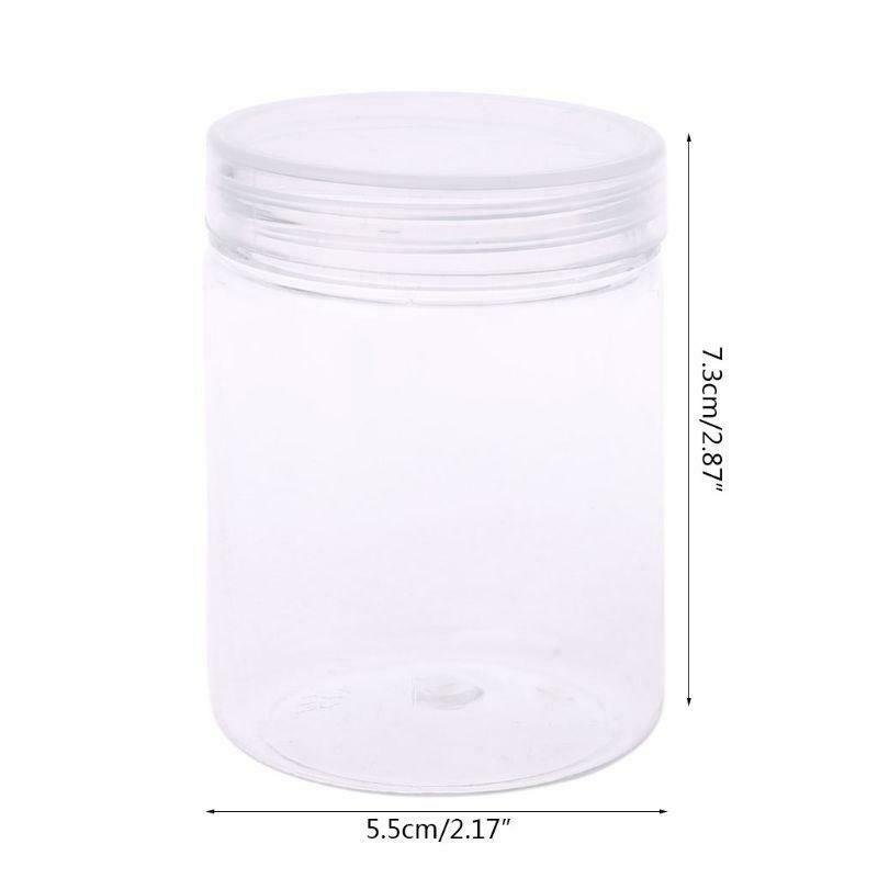 150ml Round Clear PET Container Jar Pot Bottle For DIY Slime Clay Makeup Cosmeti