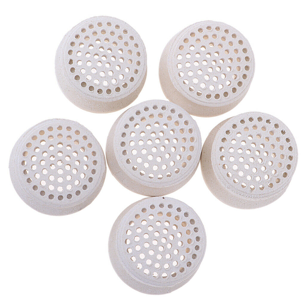 6 lot Ceramic Retro Kerosene Lantern Nozzle Head Oil Lamp Component White