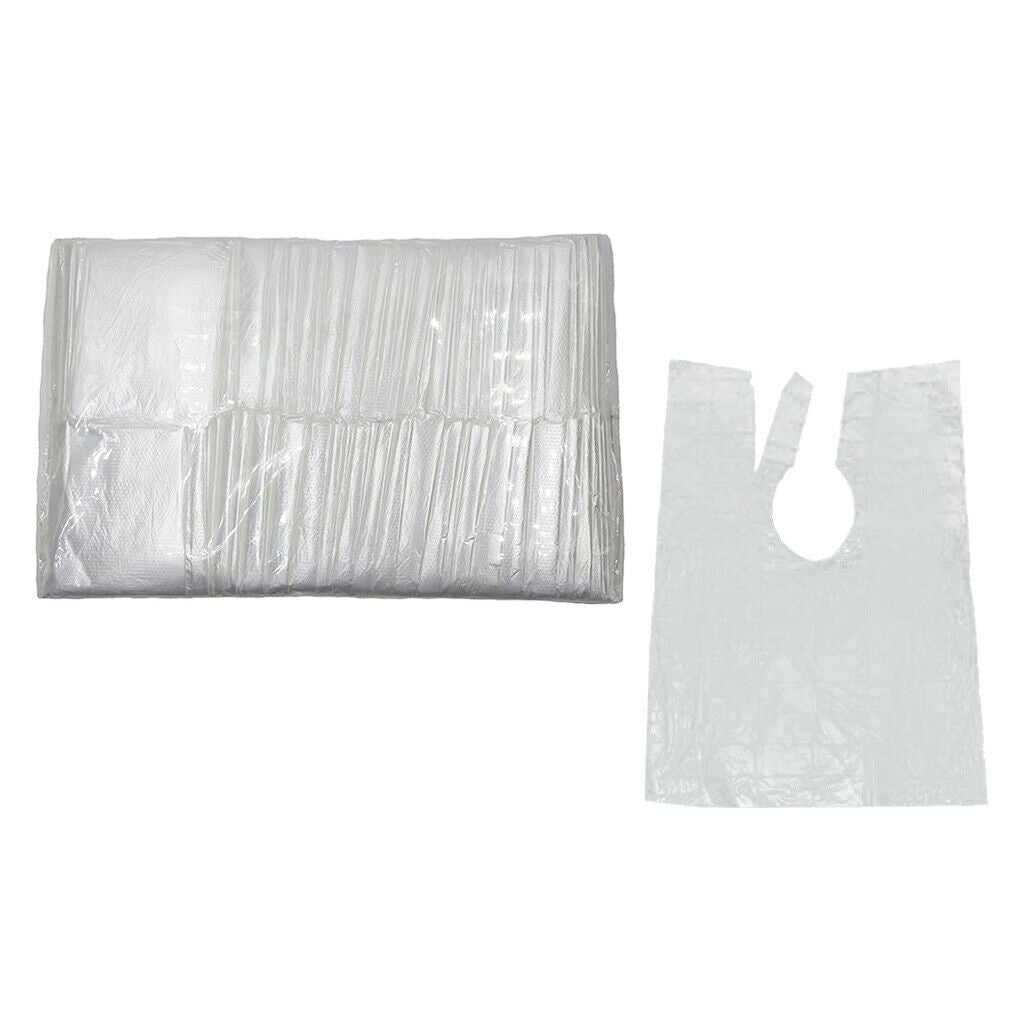 200 Pieces Disposable Hair Cutting Cape Shawl Gown Unisex Capes Cloth Apron