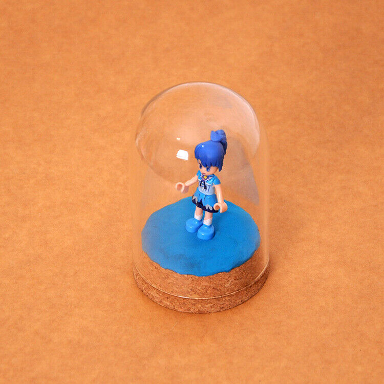 10Pcs Mini Glass Hemisphere Cover Dome Cabochon w/ Cork Table Decor Craft