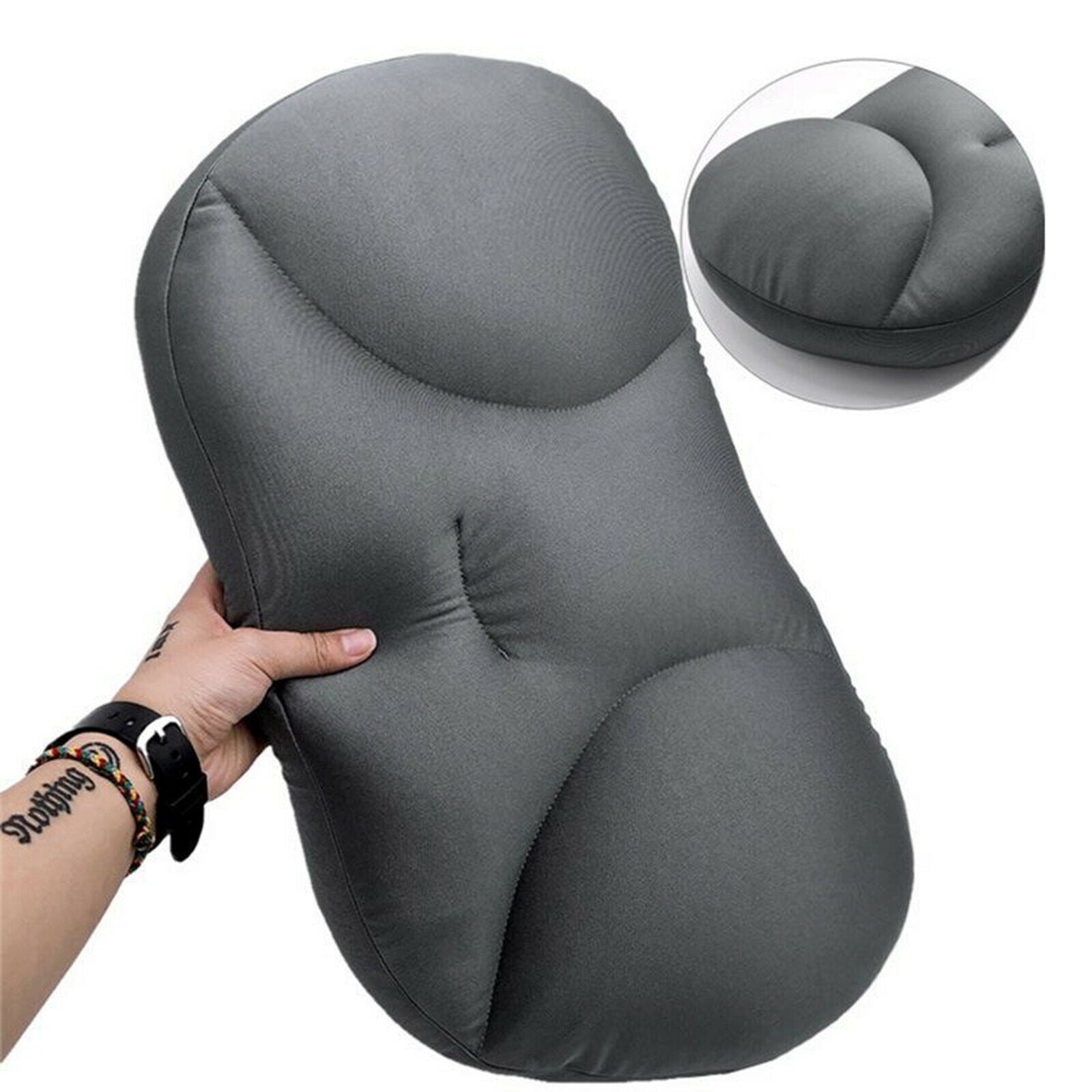 2X Sleep Pillow Baby Clouds Memory Pillow for Any Sleeping Position Dark Gray