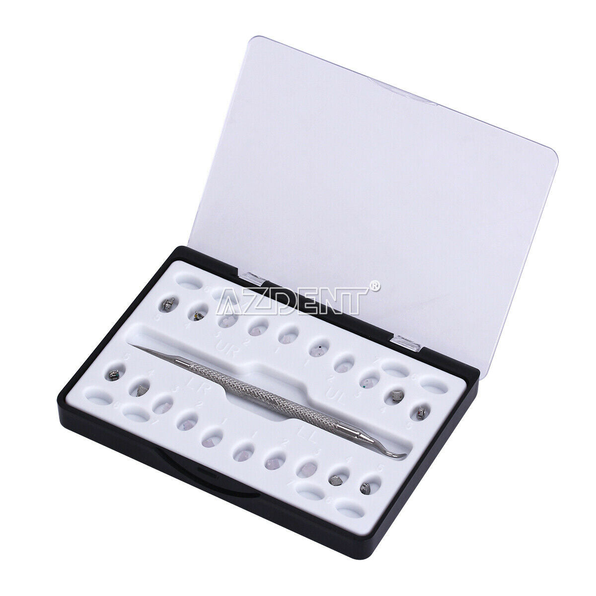 2X Dental Orthodontic Ceramic Self ligating Brackets MBT .022 Hook 345 AZDENT