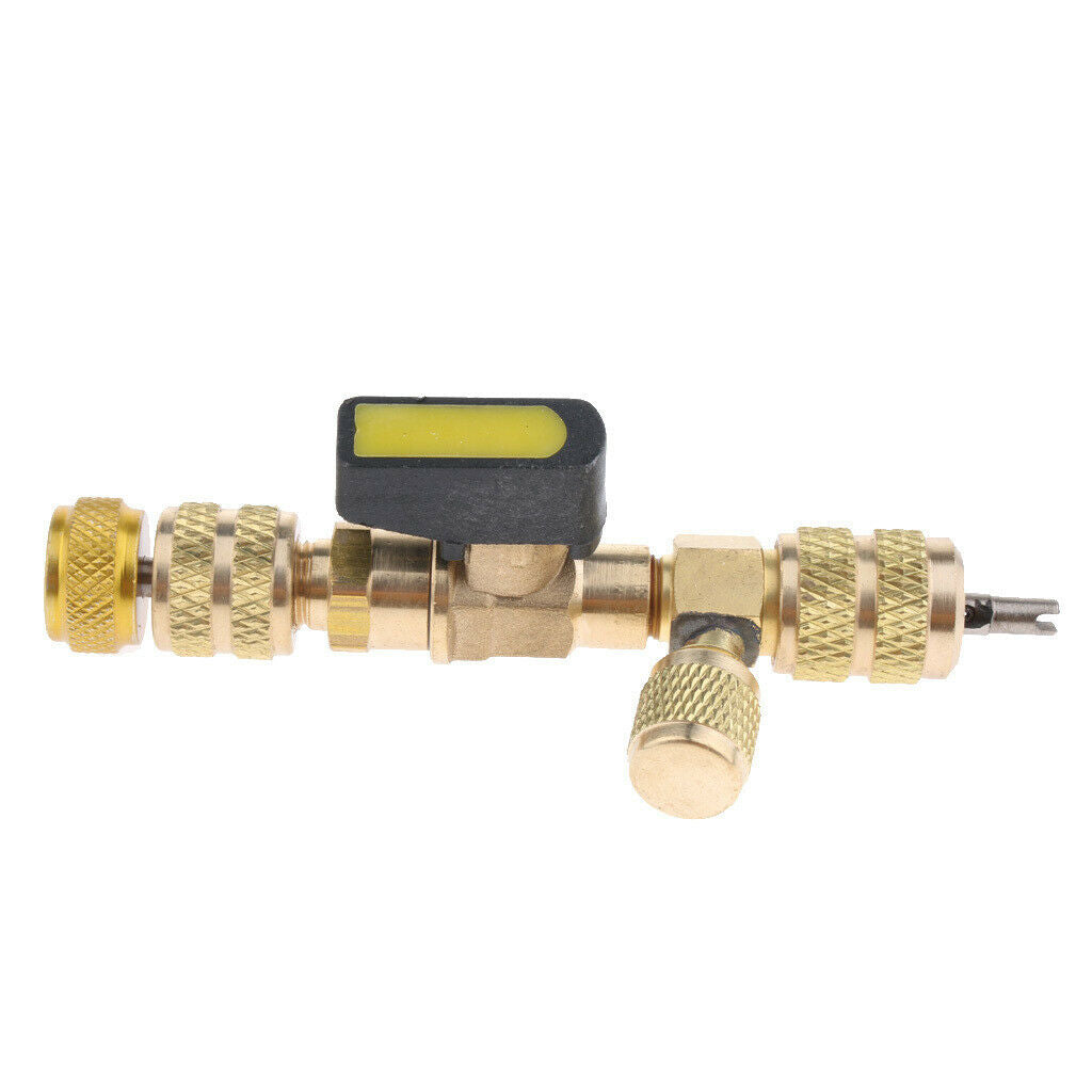 Valve Core Remover/Installer Tool with Dual Size SAE 1/4&5/16 Port for HVAC