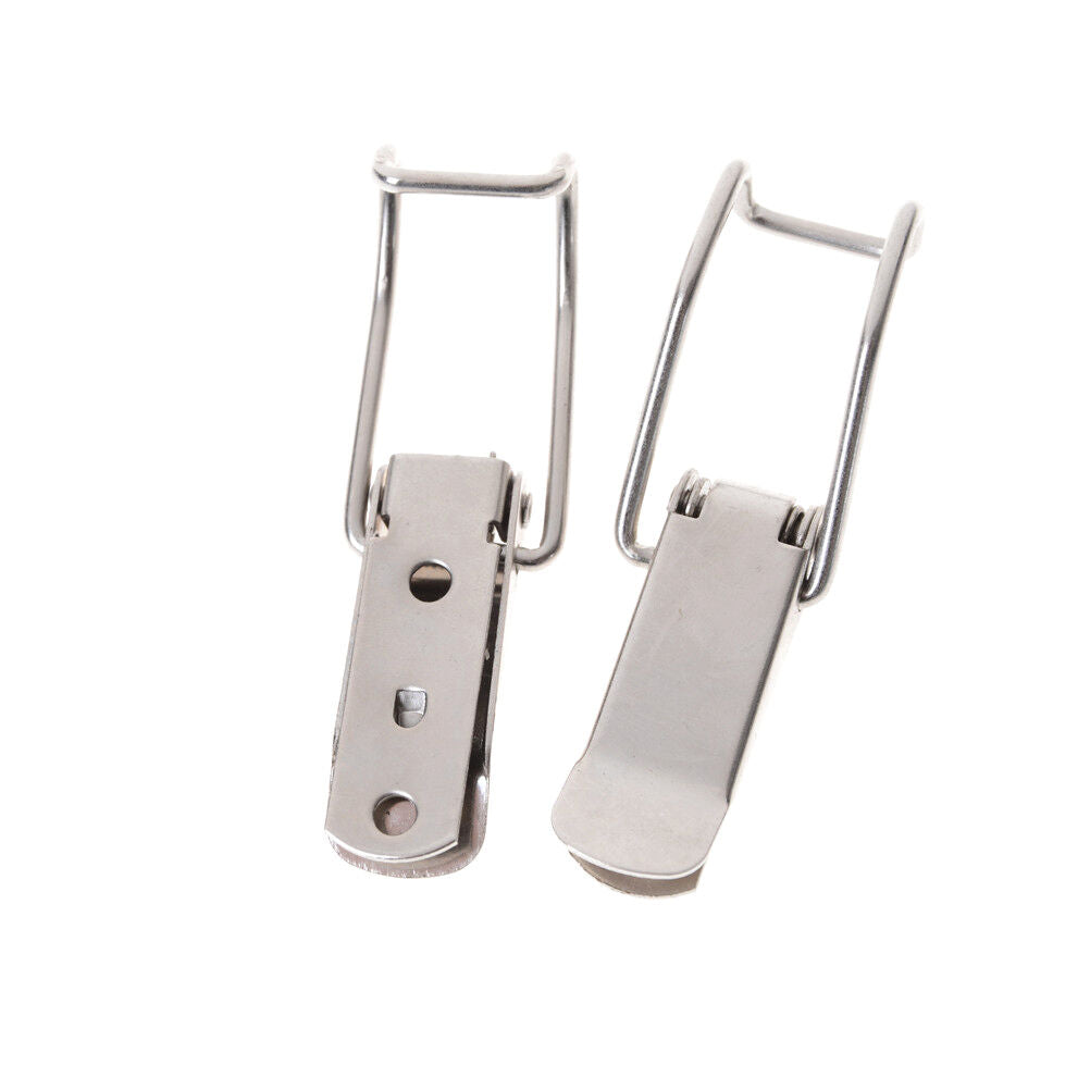 2x Mild Steel Cabinet Boxes Hasp Lock Spring Loaded Latch Catch Toggle Loc.l8