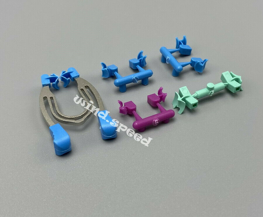 10sets Dental Sectional Contoured Matrices Clamps Wedges Matrix Band Ring Clip