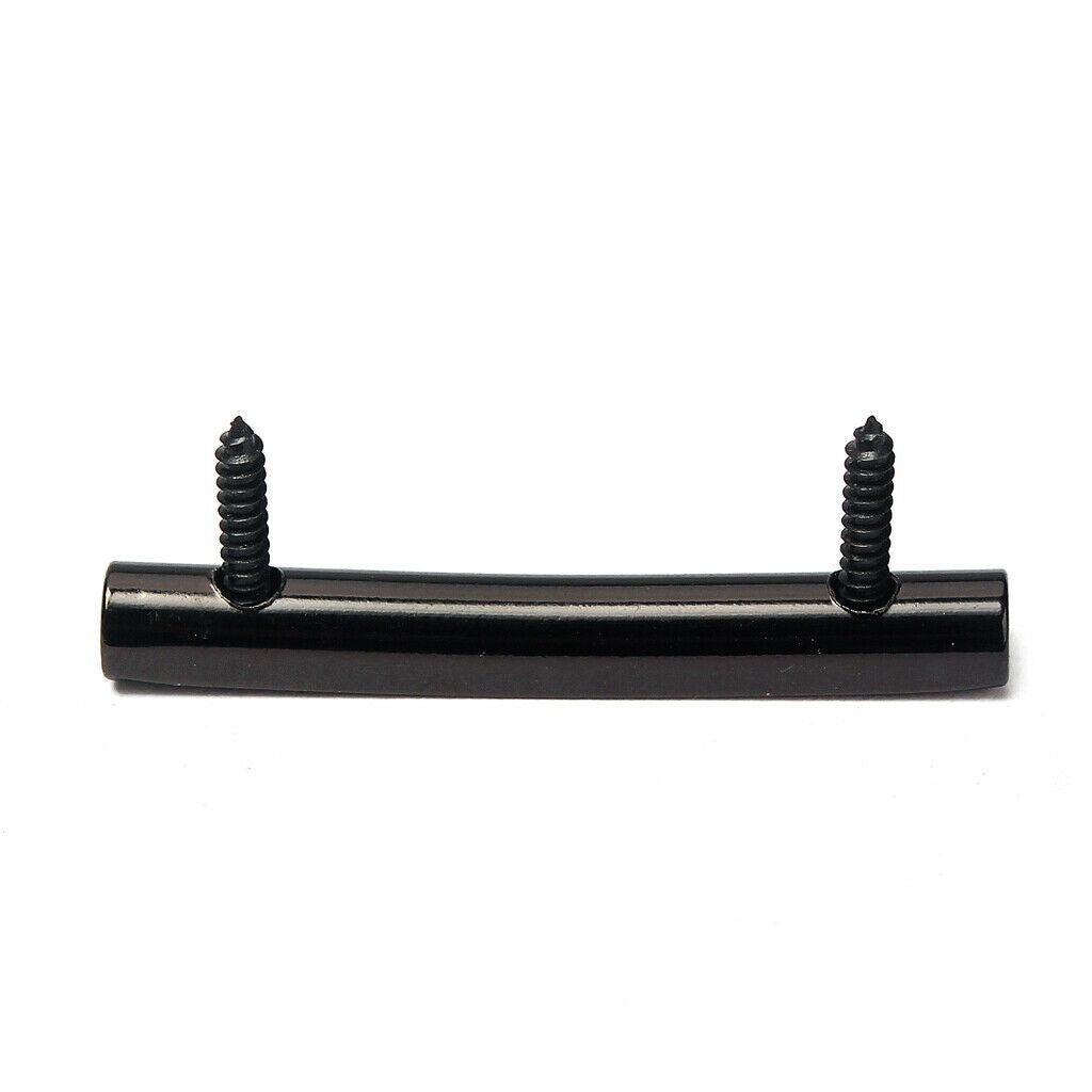 2x Black String Retainer Bar For  Guitar Parts Chrome Round Tension