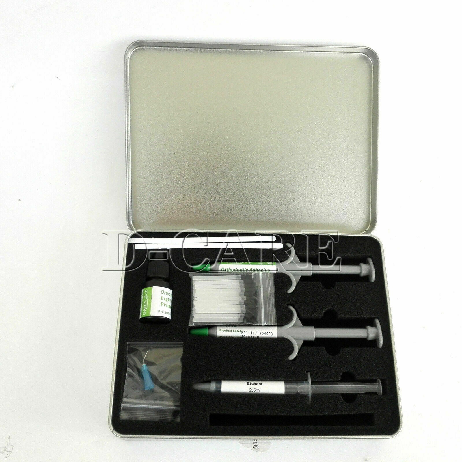 Dental Orthodontic Adhesive Paste Syringes 4.0g Primer Bottle 8.0ml Green Glue