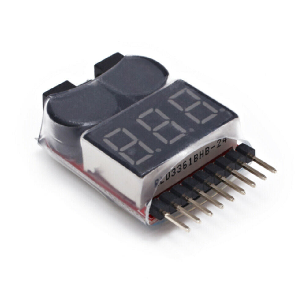 1S-8S Battery Voltage Meter Tester Low Voltage Buzzer Alarm Lipo