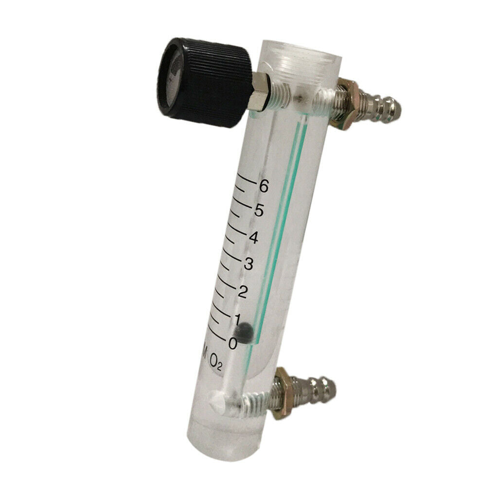 2 Pieces Household 0-6LPM Oxygen Flow Meter Measuring Tools w/ Valve Home