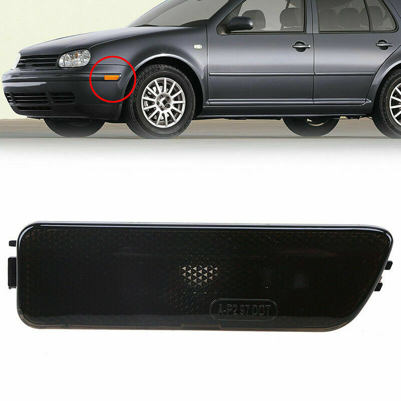 1x Black Car Front Left Side Marker Corner Light For VW Jetta Golf MK4 1999-2005