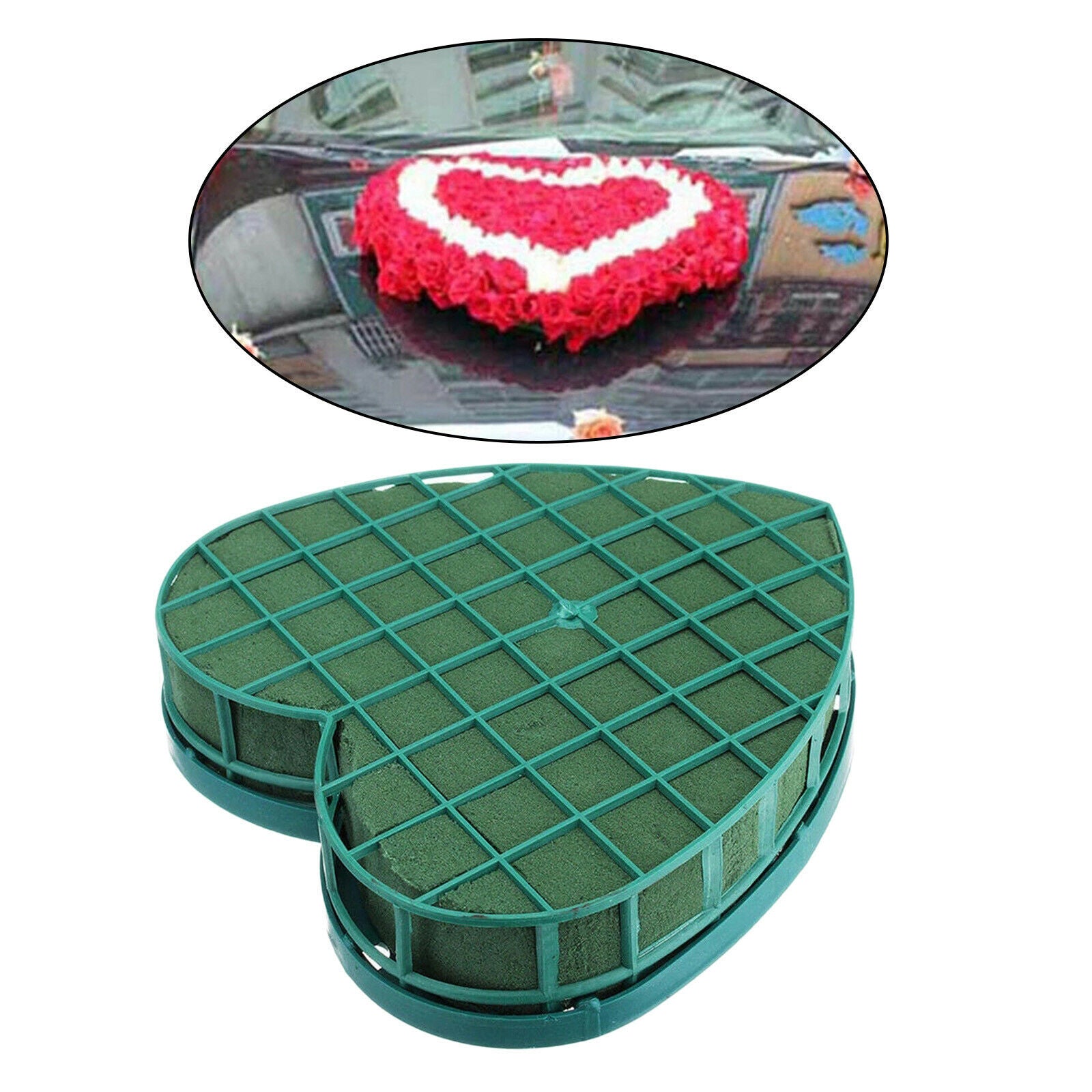 Flower Foam Blocks Base Heart Shaped Garland Foam Base for Silk Flowers