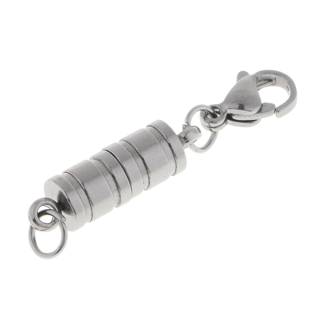 5Pcs Magnetic Clasps Lobster Connectors Barrel Shaped DIY Necklace Bracelets
