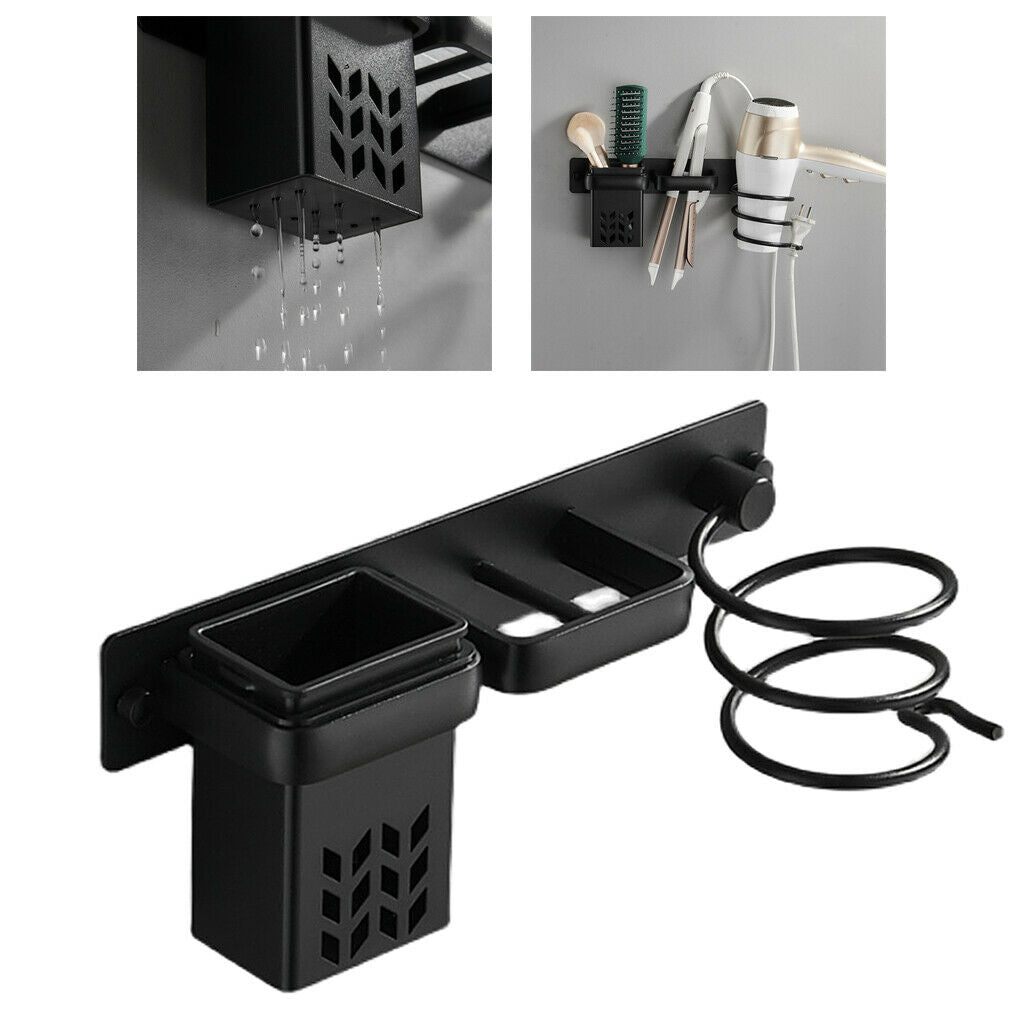 Bathroom Hair Dryer Holder Storage Bracket Bathroom Space Saving Accessories