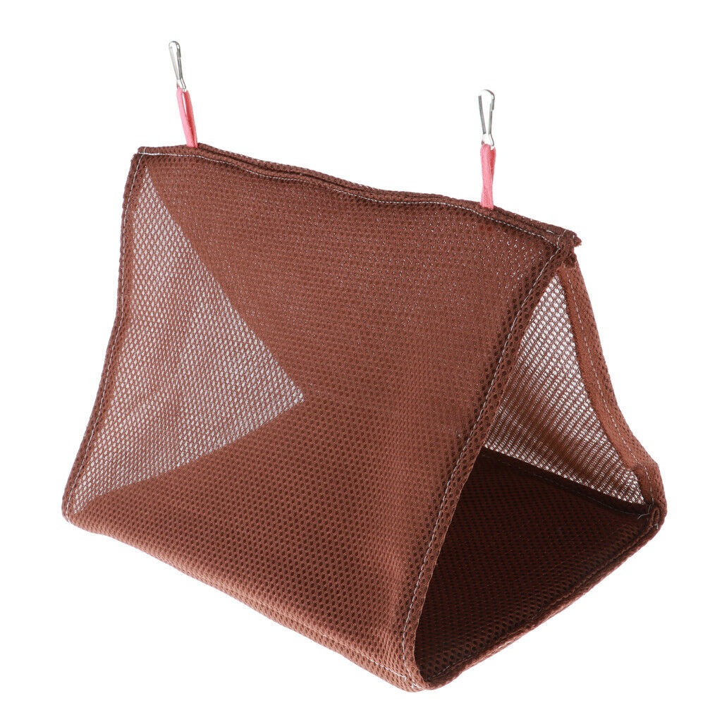 Bird Breathable Hammock Cage Hanging Bed Nest for Bird Small Animals Coffee