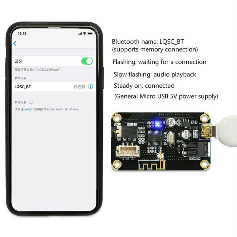 New MP3 Bluetooth Decoder Board 4.2 Audio Receiver Module DIY Speaker AmplifieU4