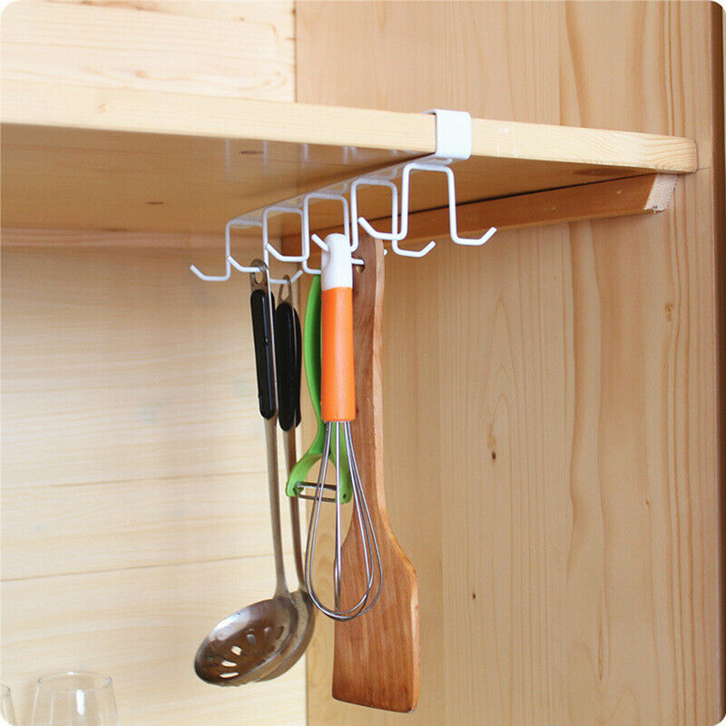 Kitchen Storage Rack Cupboard Hanging Hook Shelf Cup Dish Hanger Storage HolBDA