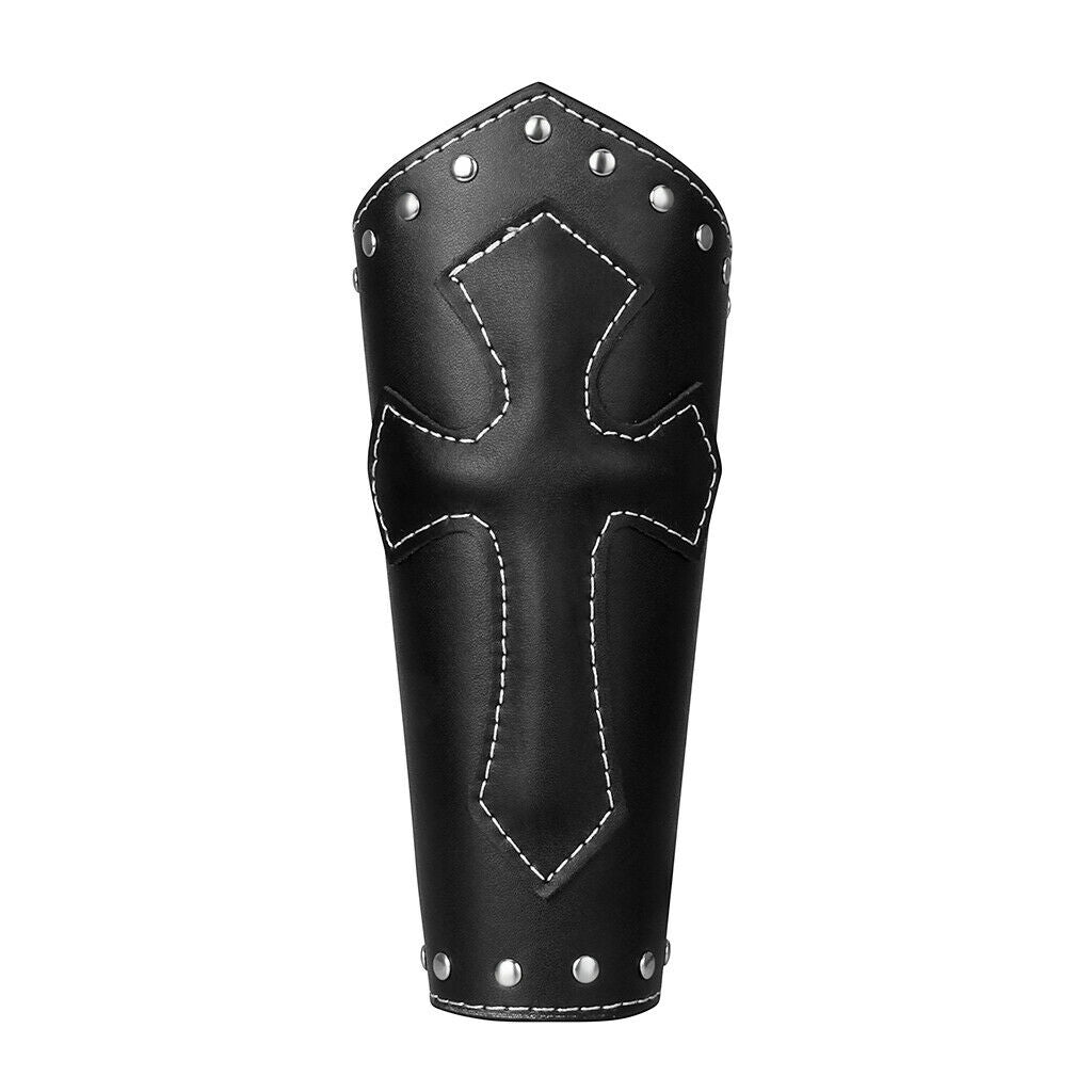 2pack of Faux Leather Arm Guard Medieval Knight Bracers Adjustable Wrist Band