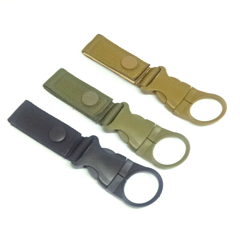 Carabiner Outdoor Hike Water Bottle Buckle Holder Tool Attach Webbing Bac.l8