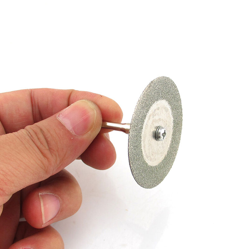 5PCS 22mm Emery Diamond Coated cutting blades Discs +1 Mandrel Drill Bit Tool