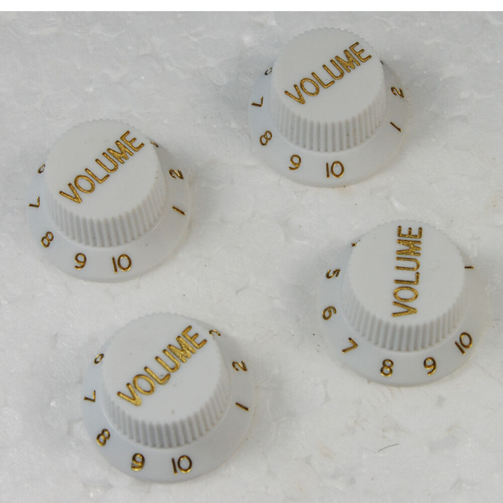 3X white Guitars Strat Knob 3-Volume Control Knobs For Fender Stratocaster