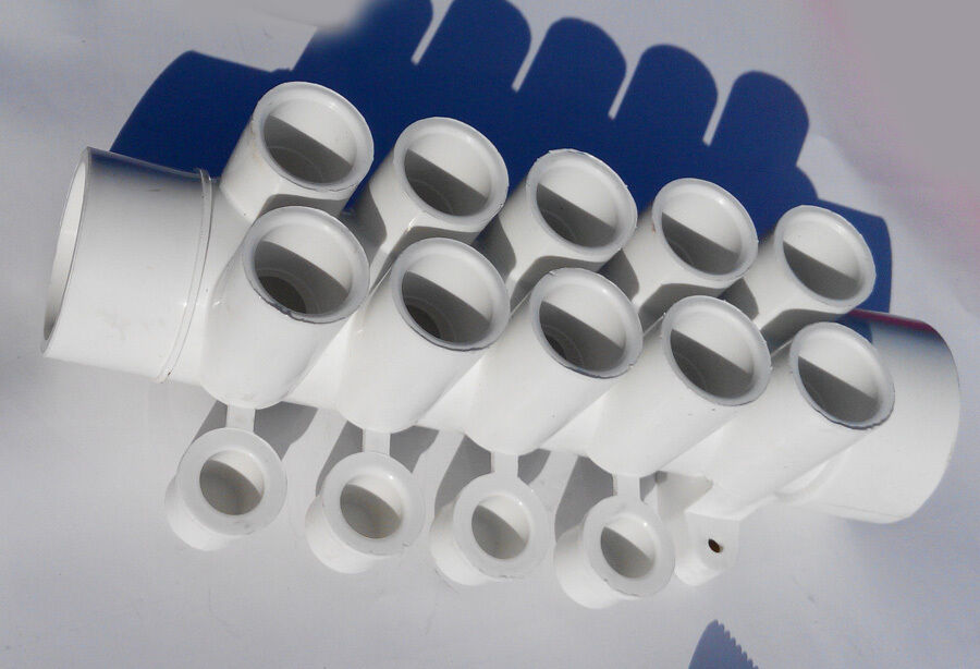1.5" PVC Manifold air distributor with 12branches, air blower 12 ports manifod