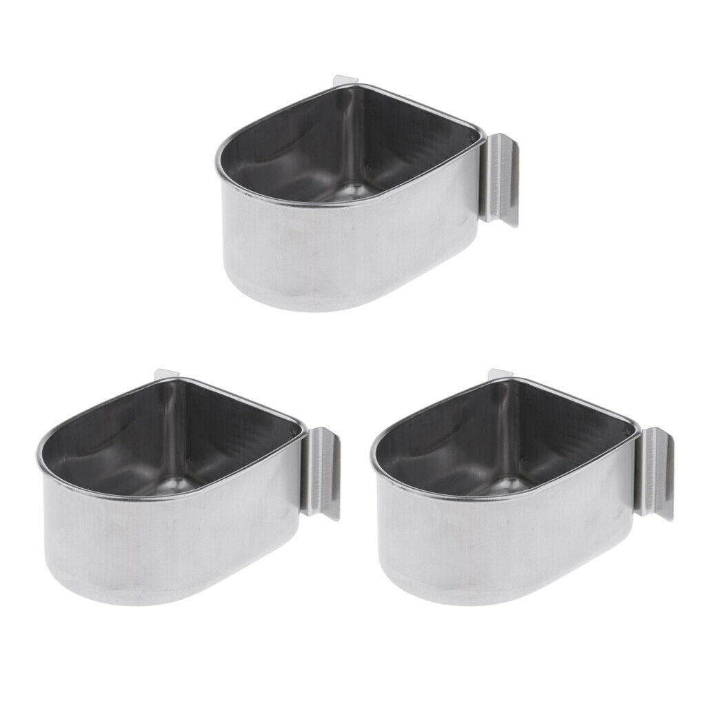3PCS Bird Feeding Dish Cups Food Water Feeder Container For Birds Parrots