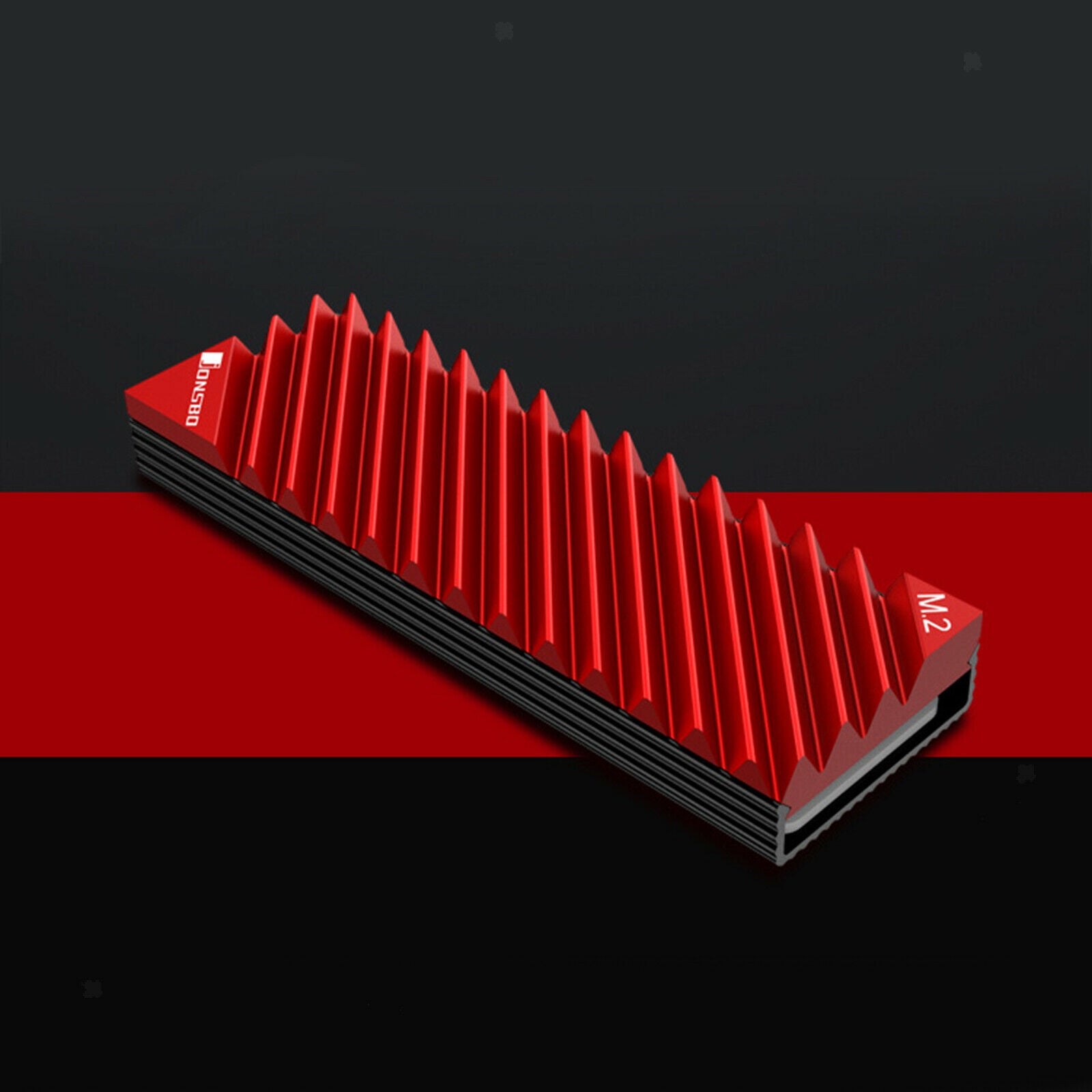 M.2 2280 SSD Solid State Aluminum Heat Sink Thermal Pad for Desktop PC Red