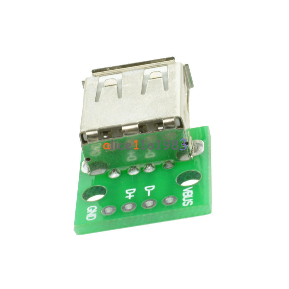 2PCS Type A Female USB To DIP 2.54MM PCB Board Adapter Converter For Arduino