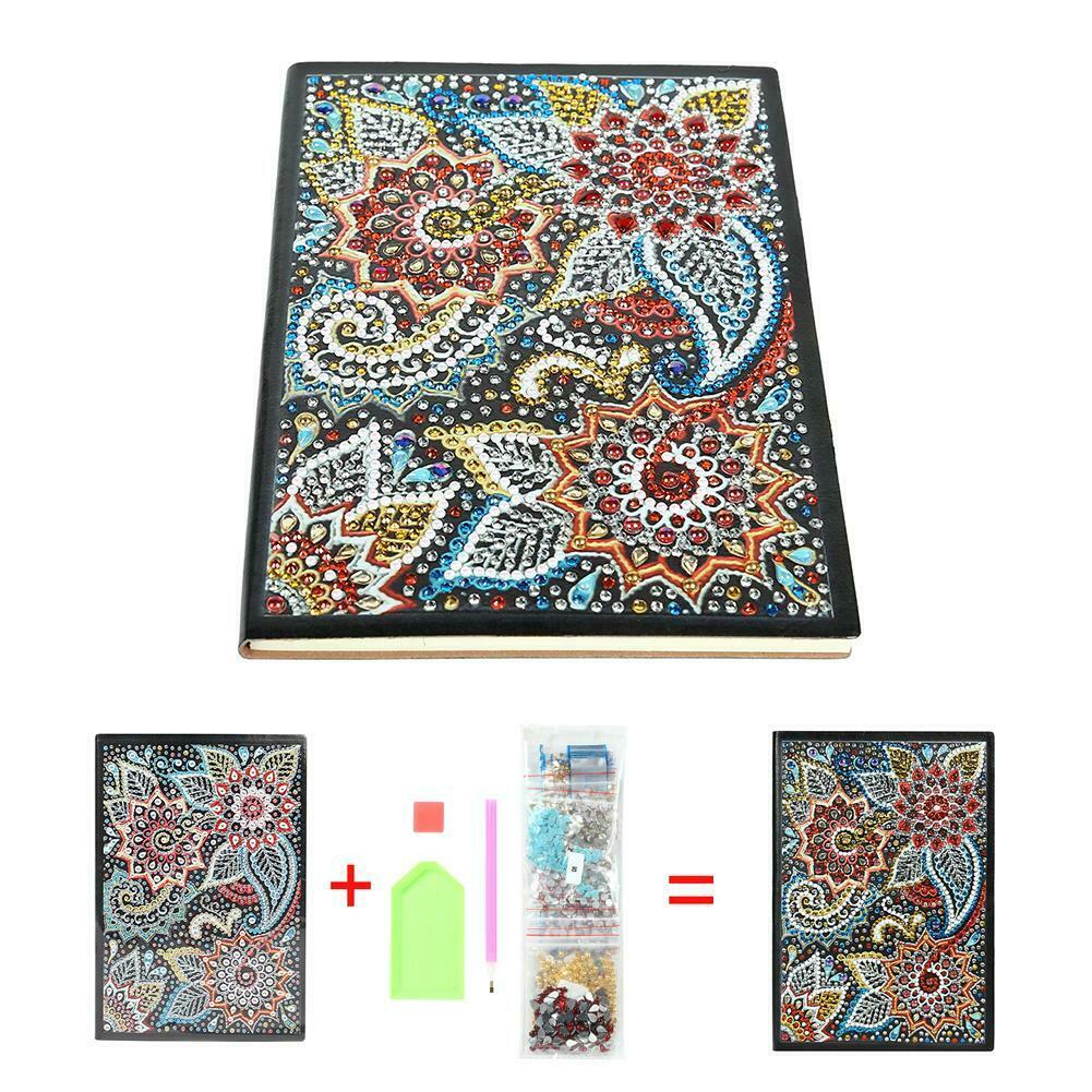 DIY Flower Special Shaped Diamond Painting 60 Pages A5 Notebook Diary Book @