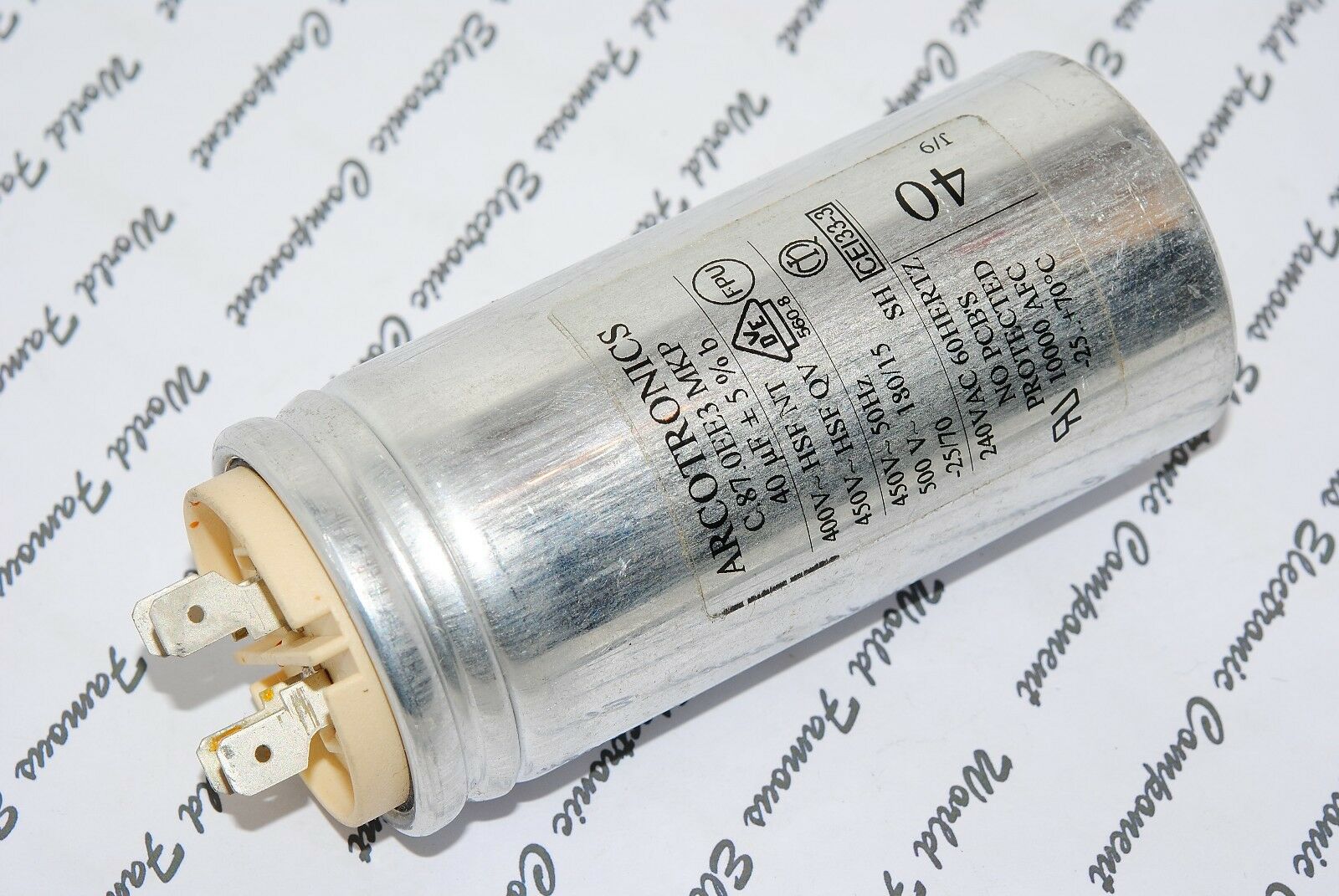 1pcs - ARCOTRONICS 40uF (40µF) 450V (50Hz) 5% Capacitor - C.87.0EE3 MKP