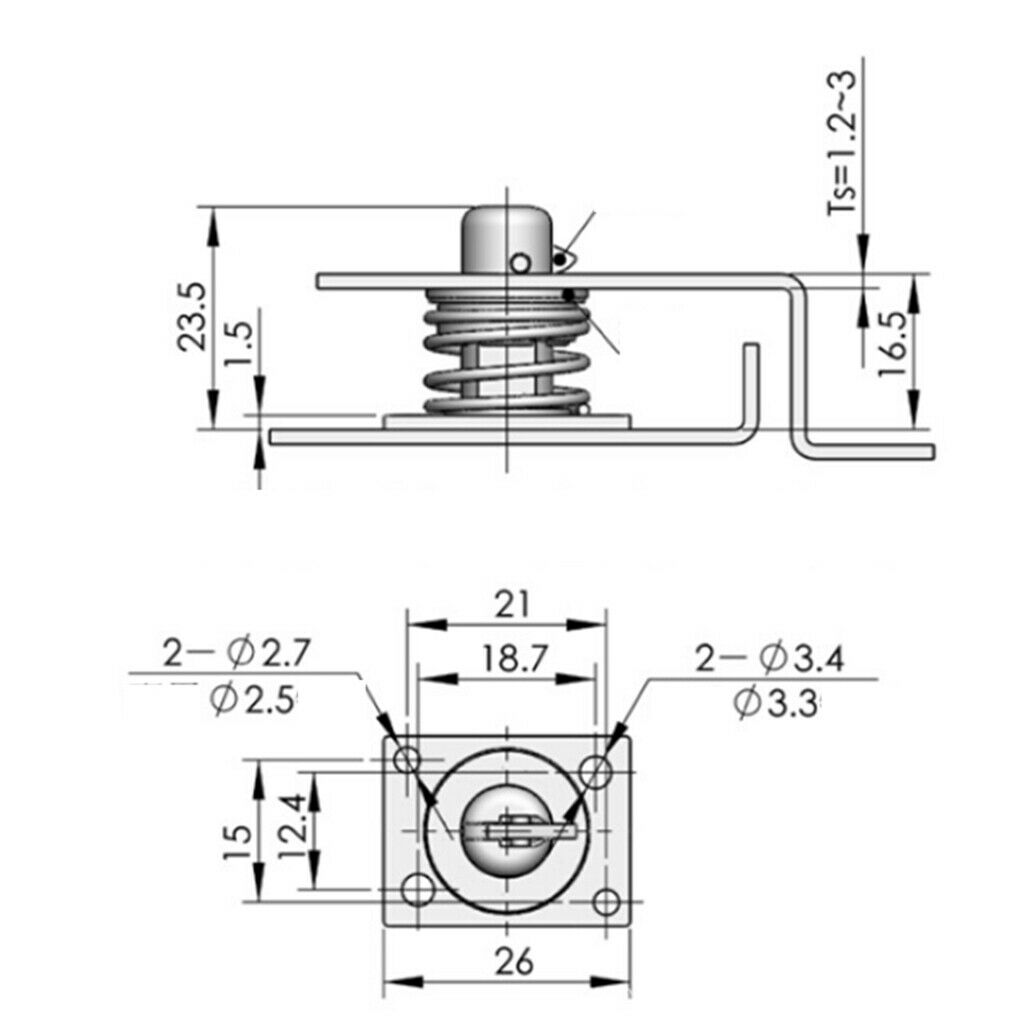 Metal Push Button Latch Replacement for Cupboard,Cabinets and Doors