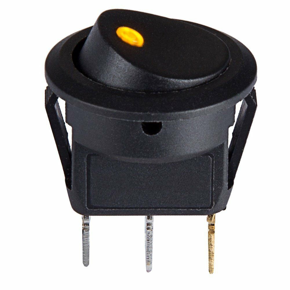 20PCS LED Dot Light 12V Car Auto Boat Round Rocker ON/OFF TOGGLE SPST SWITCH