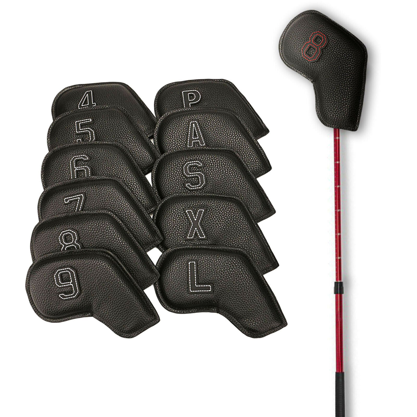 11pcs/set Waterproof Golf Club Iron Cover Protective Headcover Universal Fit