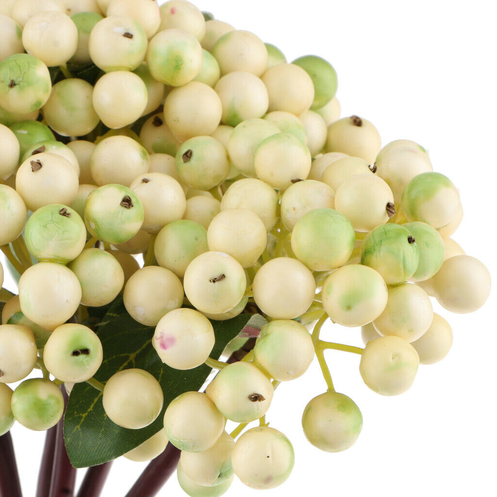 2pcs Plastic Blueberry Fruits Plants Branch-Home Tabletop Floral Vase Home