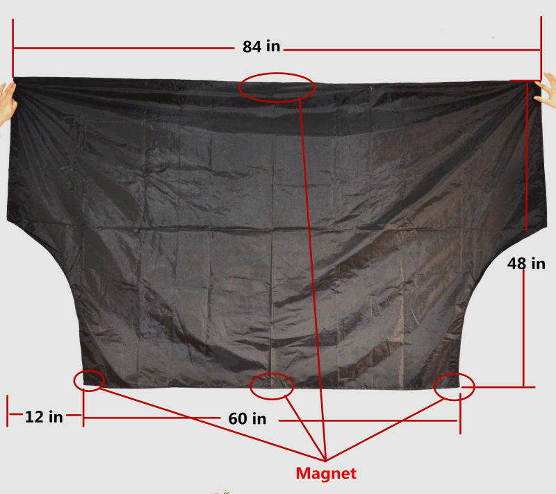 Auto Car Windshield Cover Snow Ice Frost Protector Sun Shield Magnetic Tarp Flap