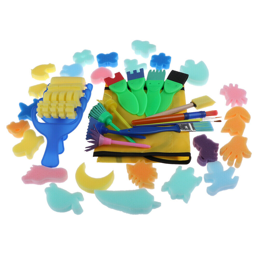 42Pcs/set sponge painting brushes rawing brush set for kids early learnin Nd.DD