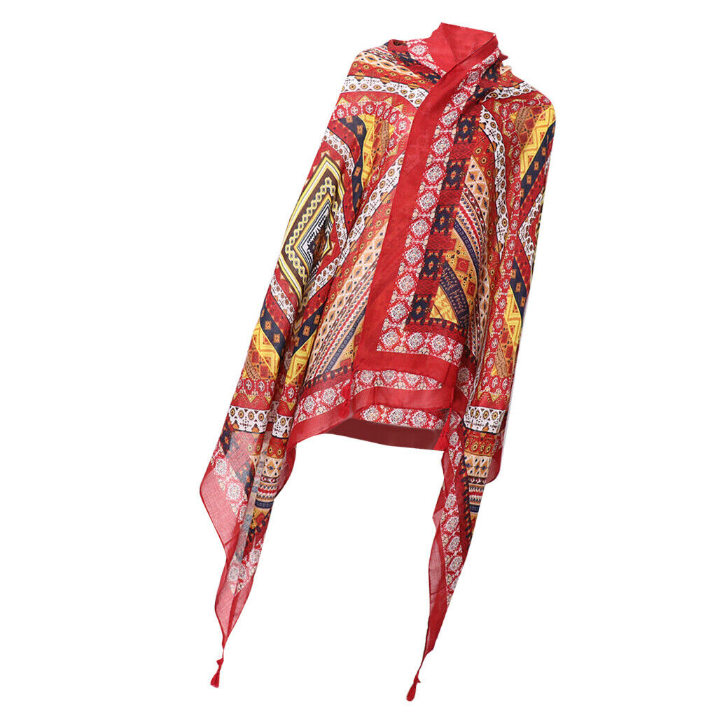 Women's Multifunction Cloths Stole Sunscreen Scarf Shawl Shawl Tassel Scarf For