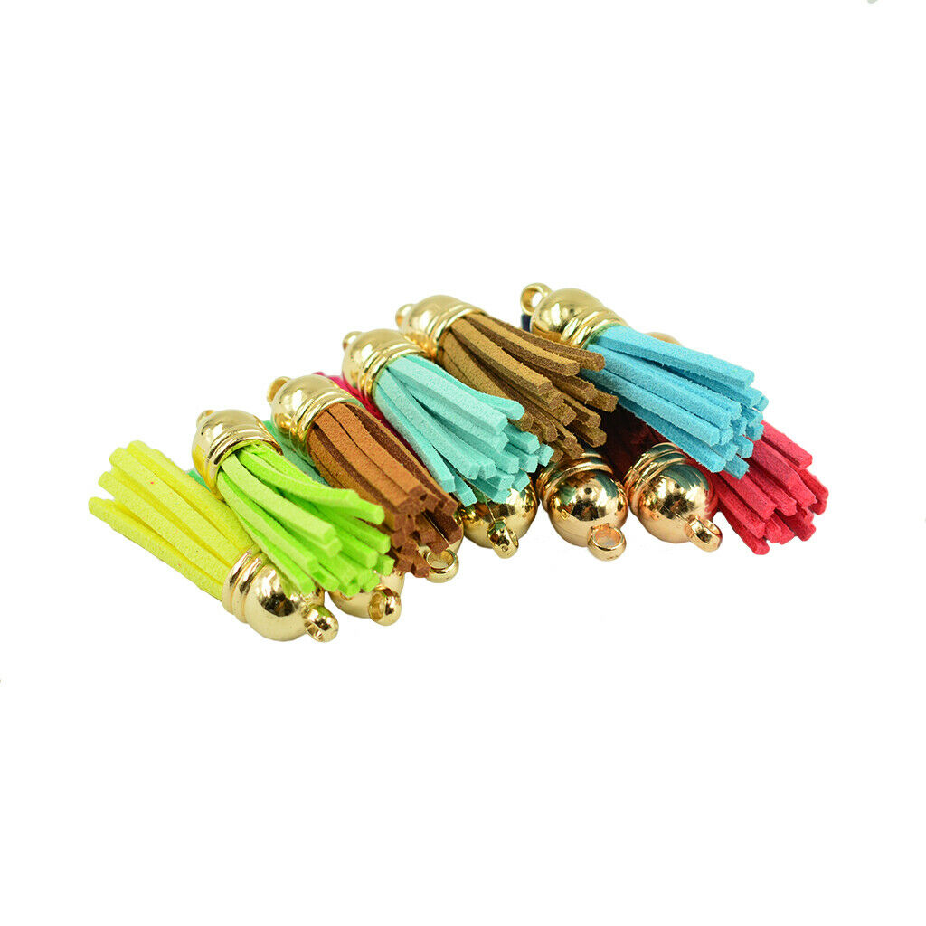 12Pcs Colorful Velvet Tassel Charms Pendants For Jewelry Bags Key Chains DIY