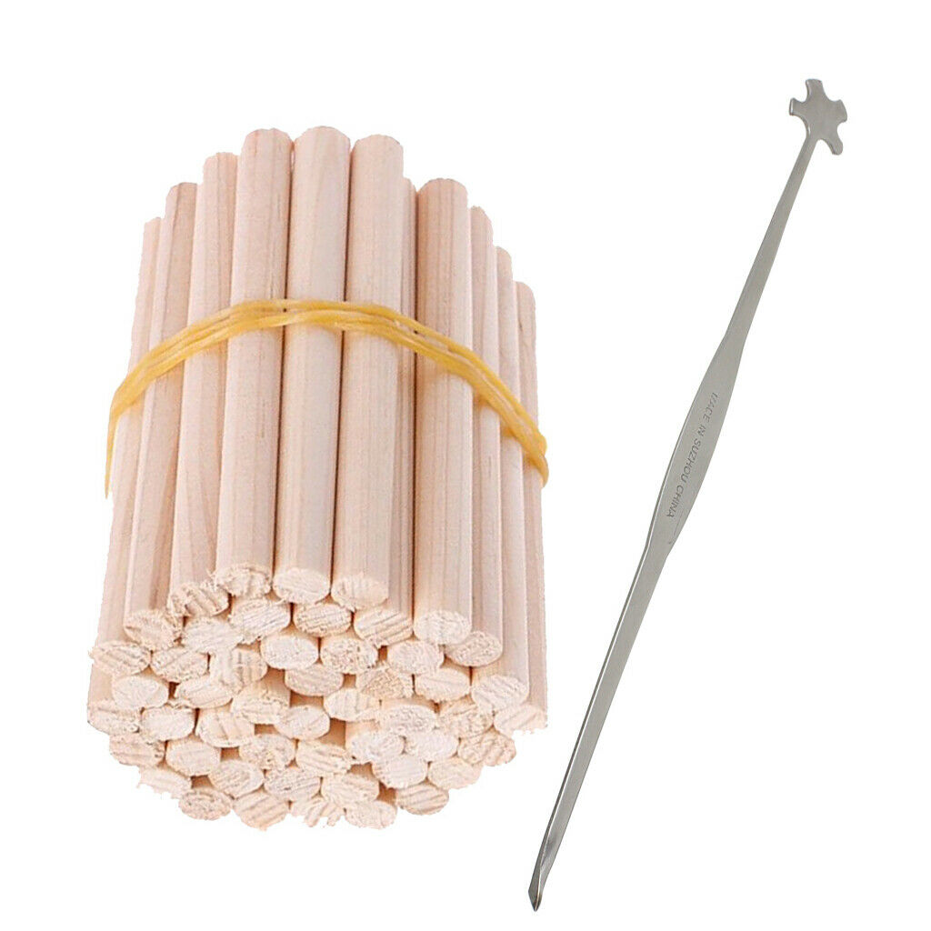 Finest 50Pcs 4/4 Size Violin Sound Post with Soundpost Mounting Kit Luthier Tool