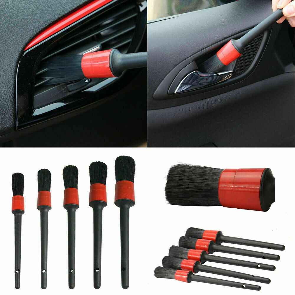 5X Car Auto Detailing Brush Interior & Exterior Cleaning Brushes Set 8.1 - 9inch